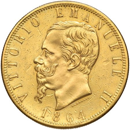 100 Lire 1864 Vittorio Emanuele II 1920