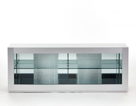 mobile luminoso modello “Cronotopo” di Nanda Vigo, prod. Driade, Italia 1971