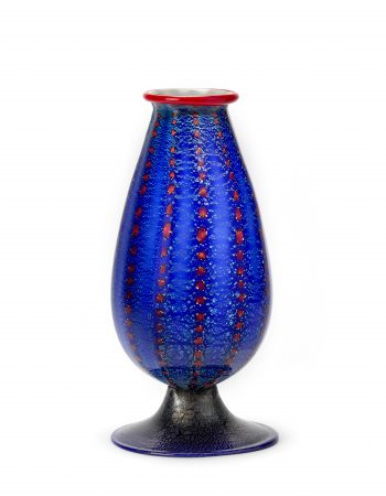 vaso a balaustro di Ercole Barovier, esecuzione vetreria artistica Barovier & C. Murano, 1923 ca,