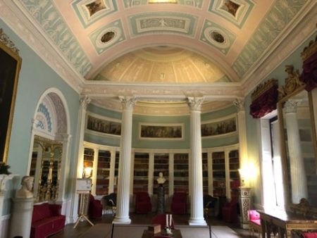 Kenwood House, Londra, Biblioteca su progetto di Robert Adam con dipinti del veneziano Antonio Zucchi 