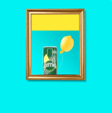 Perrier ispirata a Love is in the Bin dell'asta Banksy