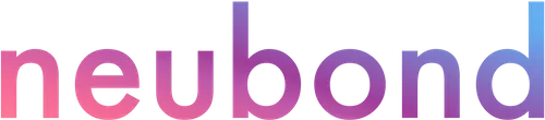 La parola "neubond" scritta in lettere minuscole con una transizione di colore sfumata dal rosa al viola al blu su uno sfondo trasparente.